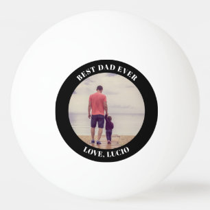 Bolinha De Ping Pong O melhor pai já personalizado fotográfico preto