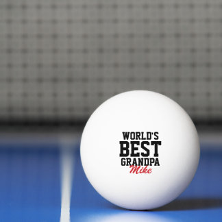 Bolinha De Ping Pong O melhor vovô, Dia de os pais Negro e Vermelho do