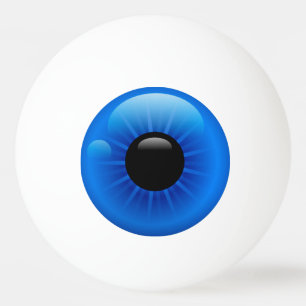 Bolinha De Ping Pong Olho Azul