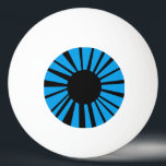 Bolinha De Ping Pong Olho Azul com Almoço Preto no Olho Branco<br><div class="desc">Representação simplista de um olho azul com um aluno preto num Bola de ping pong branco de "globo ocular".</div>