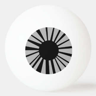 Bolinha De Ping Pong Olho-claro-Cinza-preto no globo ocular branco