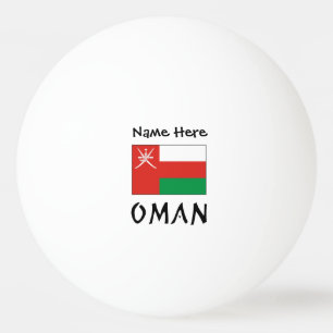 Bolinha De Ping Pong Oman Bandeira Omanense Nome Personalizado 