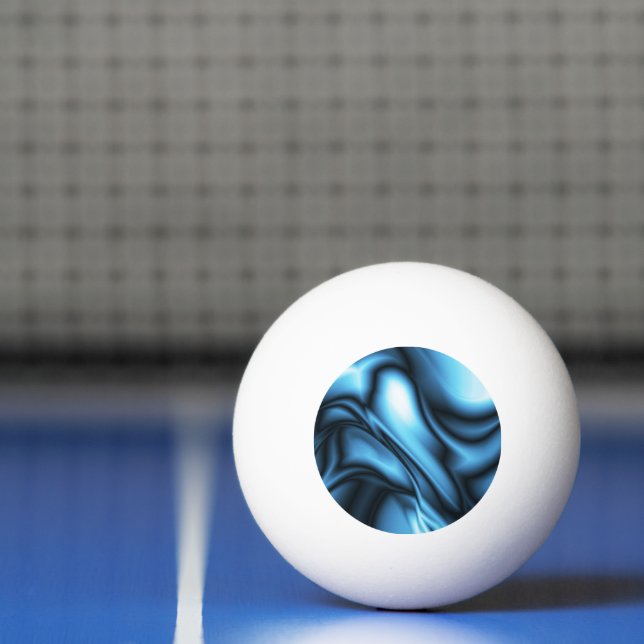 Bolinha De Ping Pong Onda de Seda Azul (Líquido)