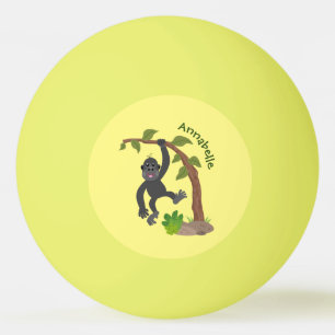 Bolinha De Ping Pong Óptica de desenho animado de gorila de bebê feliz