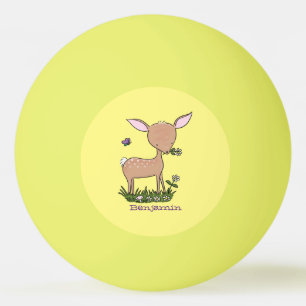 Bolinha De Ping Pong Óptica de desenho animado de veado de bebê feliz