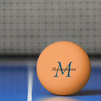 Bolinha De Ping Pong Orange  personalisiert mit Monogramm