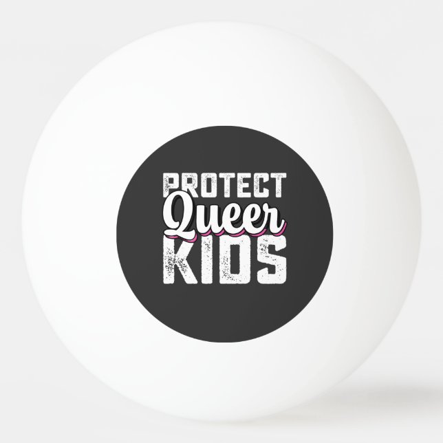Bolinha De Ping Pong Orgulho LGBT Protege Crianças Queer (Frente)