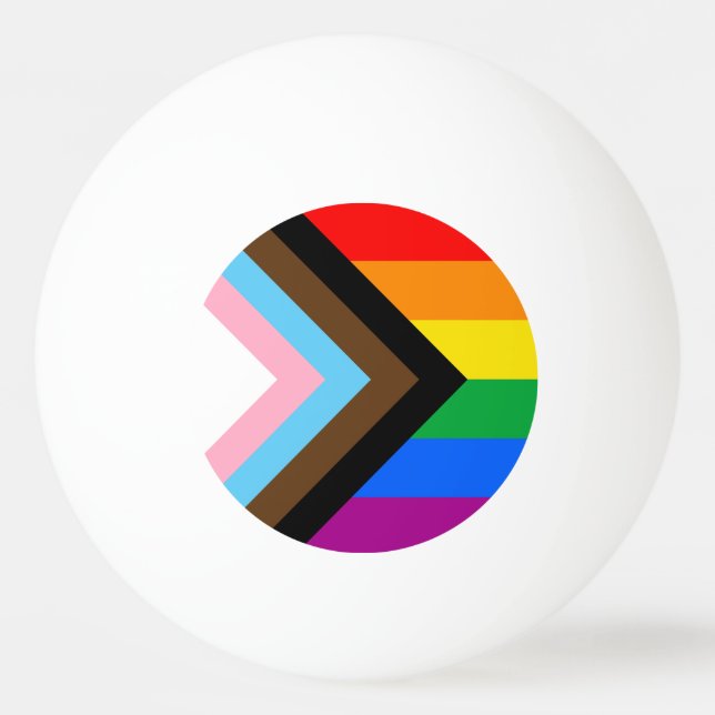 Bolinha De Ping Pong Orgulho Progressivo LGBTQ+ (Frente)