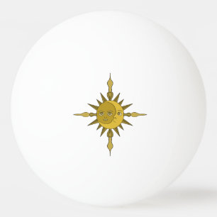 Bolinha De Ping Pong Ornamento Sol e Lua