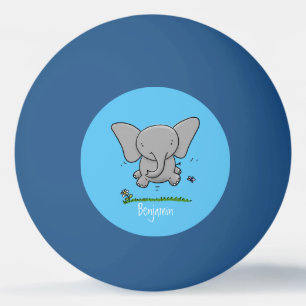 Bolinha De Ping Pong Ótima ilustração de desenho animado de elefante