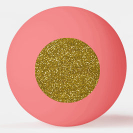 Bolinha De Ping Pong Ouro à moda do brilho