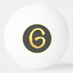 Bolinha De Ping Pong Ouro Personalizado - Letra G