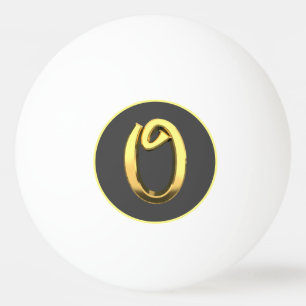 Bolinha De Ping Pong Ouro Personalizado - Letra O
