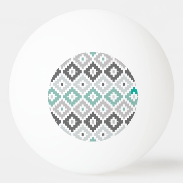 Bolinha De Ping Pong Padrão de cinza Ikat Diamond, Impressão Tribal da  (Frente)