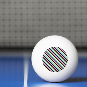 Bolinha De Ping Pong Padrão de faixas de cores legal