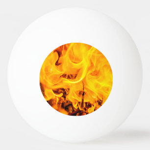 Bolinha De Ping Pong Padrão De Incêndio E Chamas