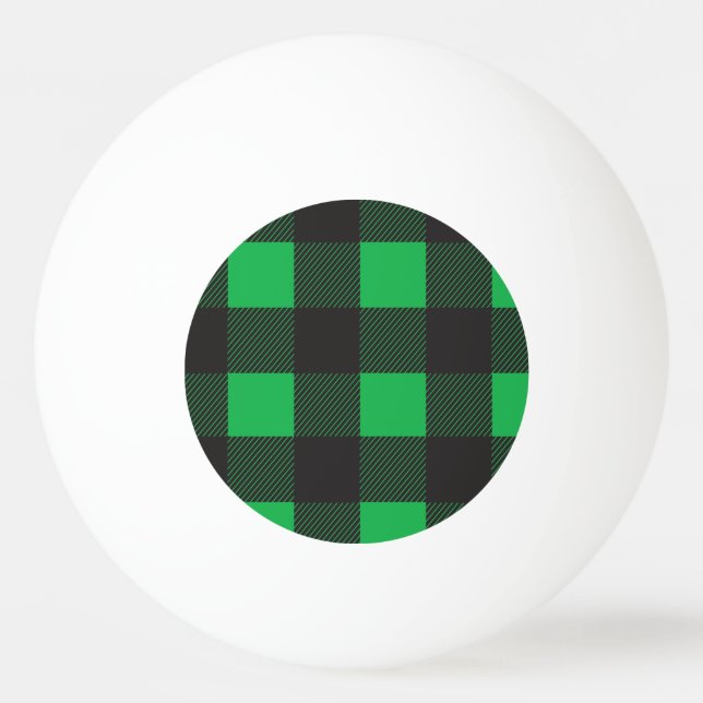 Bolinha De Ping Pong Padrão de xadrez verde (Frente)