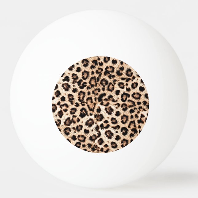 Bolinha De Ping Pong Padrão Design de Leopardo: Elegância Selvagem. (Frente)