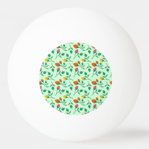 Bolinha De Ping Pong Padrão floral com flores rosa coloridas