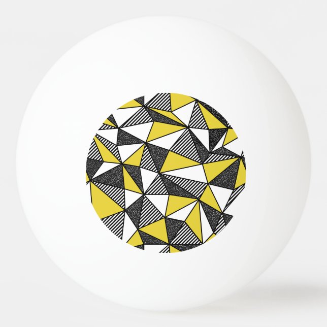 Bolinha De Ping Pong Padrão Geométrico de Poly Inferior (Frente)