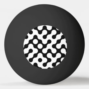 Bolinha De Ping Pong Padrão labirinto branco preto-branco