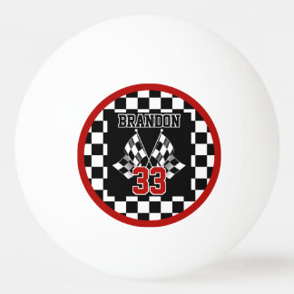 Bolinha De Ping Pong Padrão Personalizado de Bandeira Xadrez Preto e Br