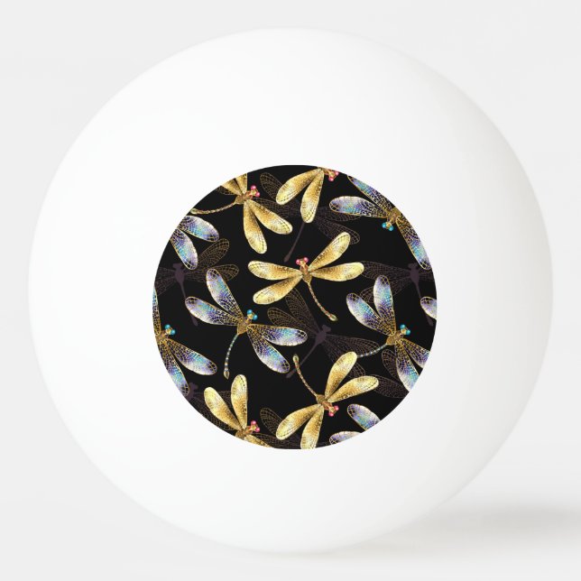 Bolinha De Ping Pong Padrão sem costura com Ouros (Frente)