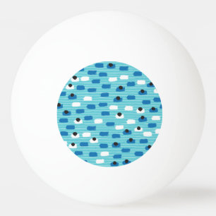 Bolinha De Ping Pong Padrão sem costura do curso do pincel, desenhado à