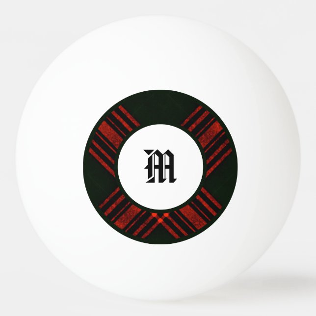 Bolinha De Ping Pong Padrão Tradicional de Xadrez de Clã Escocês (Frente)