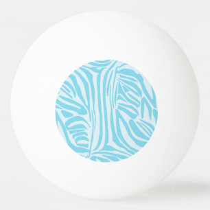 Bolinha De Ping Pong Padrão Zebra Azul