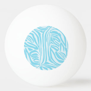 Bolinha De Ping Pong Padrão Zebra Azul