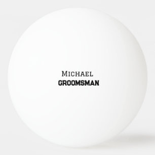 Bolinha De Ping Pong Padrinho de casamento simples, adicionar nome míni