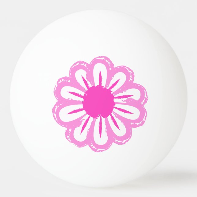 Bolinha De Ping Pong Padrões florais bonitos (Frente)
