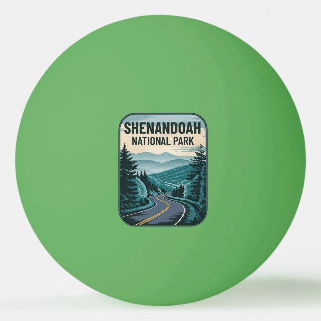 Bolinha De Ping Pong Paisagem do Parque Nacional de Shenandoah (Frente)