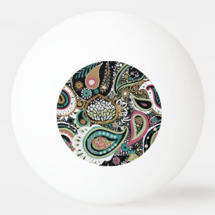 Bolinha De Ping Pong Paisley asiático: design moderno sem costura.