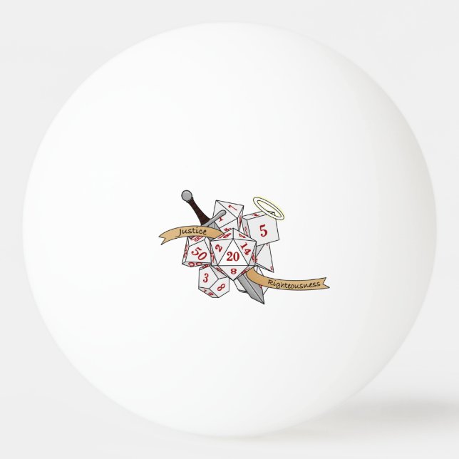 Bolinha De Ping Pong Paladin Dice Design (Frente)
