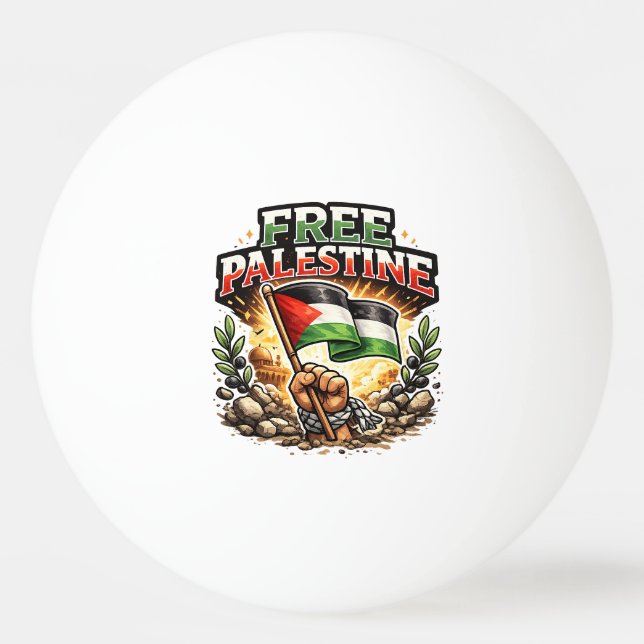Bolinha De Ping Pong Palestina Livre (Frente)