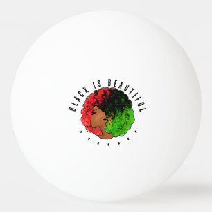 Bolinha De Ping Pong Pan-africana menina mulher negra verde vermelho or