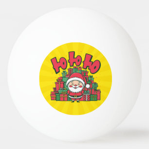 Bolinha De Ping Pong Papai Noel Desenho Animado Alegre Natal