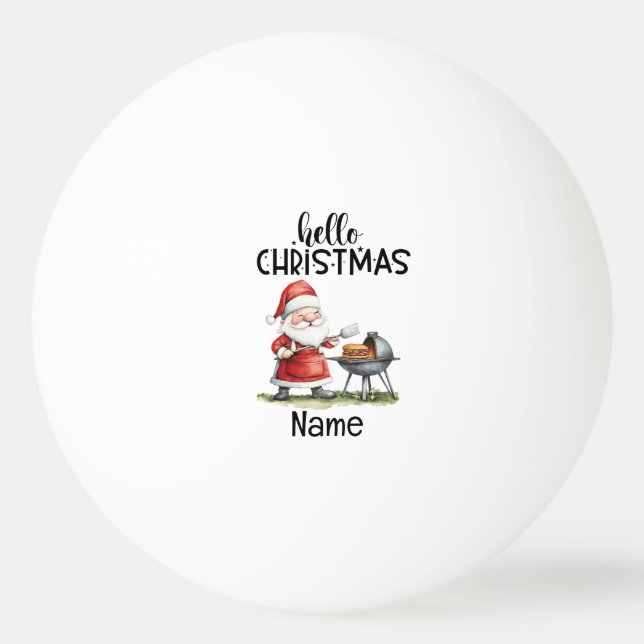 Bolinha De Ping Pong Papai Noel e Churrasco de Natal (Frente)