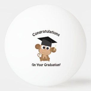 Bolinha De Ping Pong parabéns no macaco da graduação