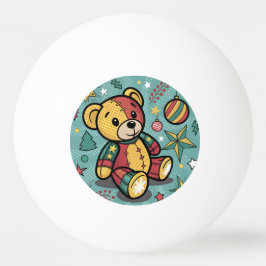 Bolinha De Ping Pong Paraquedas de Natal - Urso de Teddy