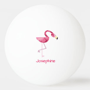 Bolinha De Ping Pong Pássaro Flamingo Rosa Personalizado