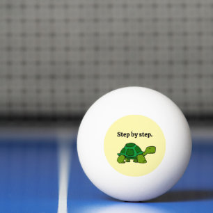 Bolinha De Ping Pong Passo a Passo Cartoon Turtle, vitória persistente