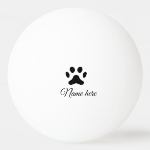 Bolinha De Ping Pong Pata de cachorro preta adicionar nome texto foto d
