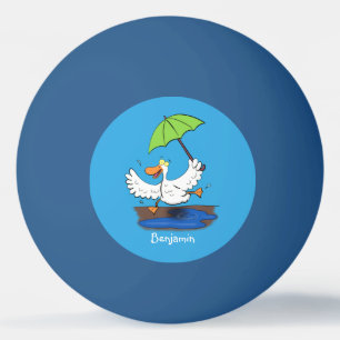 Bolinha De Ping Pong Pato engraçado com desenho animado de dança de gua