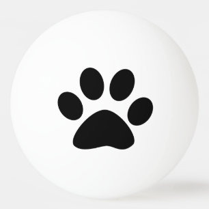 Bolinha De Ping Pong Paw Imprime o Padrão de Branco Preto-Preto Cute Pr