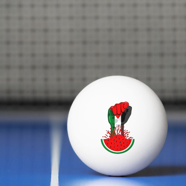 Bolinha De Ping Pong Pé de resistência da Palestina em Watermelon (Líquido)