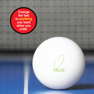 Bolinha De Ping Pong Pea Green Monogrammed