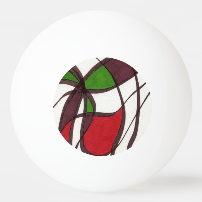 Bolinha De Ping Pong "Peixe Voador" Abstrato Ping Ball (Verso)